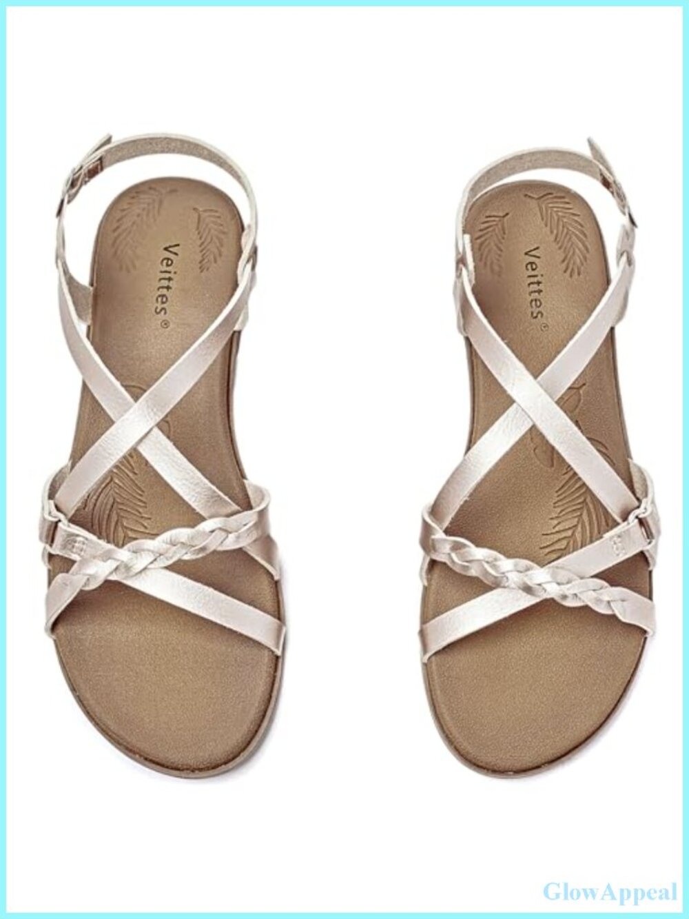 Strappy Flat Slide Sandals Comfortable Faux Leather Open Toe Buckle Summer